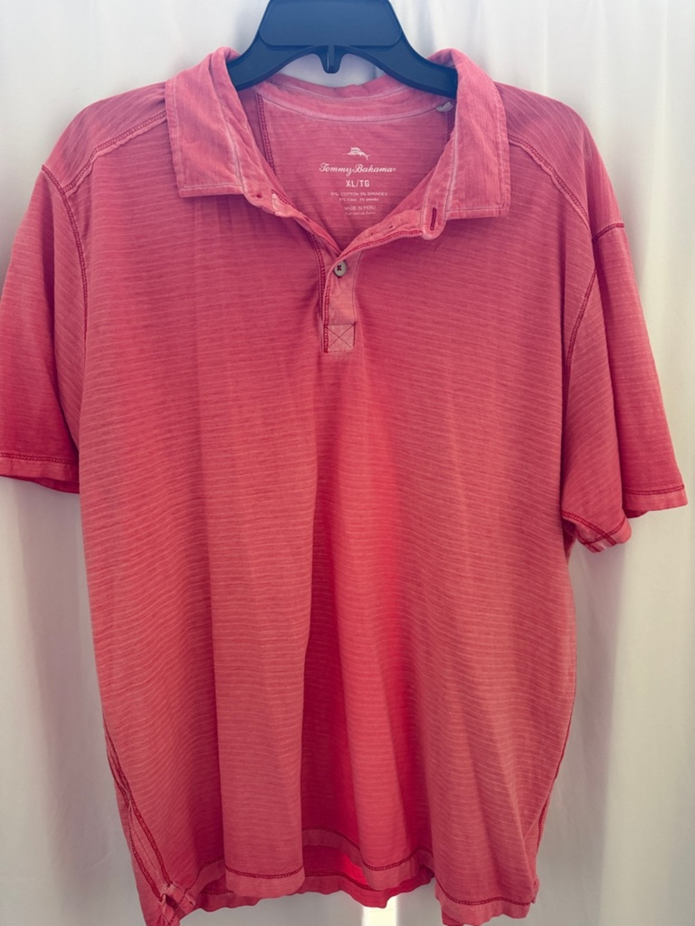 Tommy Bahama Men's Coral-Red Polo Shirt